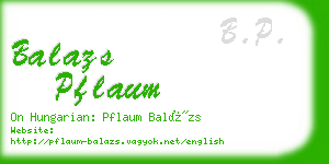 balazs pflaum business card